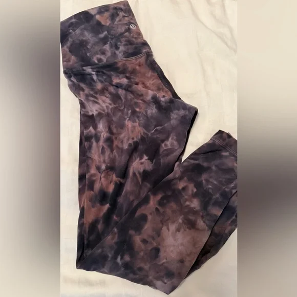 Lululemon Align Pant 25" *Diamond Dye Graphite Grey Pink Pastel size 6 - Picture 7 of 9